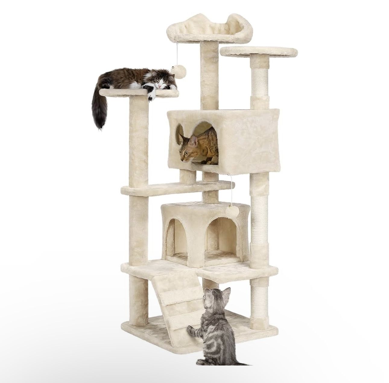 54in Cat Tree Tower Condo Furniture Scratch Post for Kittens Pet House Play