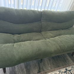 Green Corduroy Futon Sofa Bed