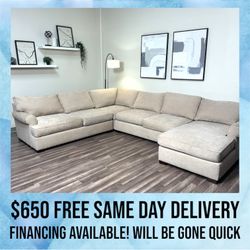 U Shaped Sectional Couch - Free Delivery