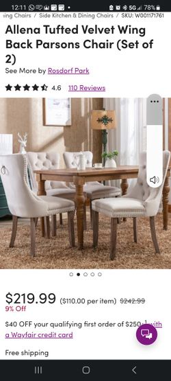 Chairs Set Of 4. 50/chair