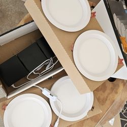 Commercial Electric
Slim Baffle Integrated LED 6 in
Round Adj Color Temp Canless
Recessed Light for Kitchen Bath
Living rooms, White 4-Pack