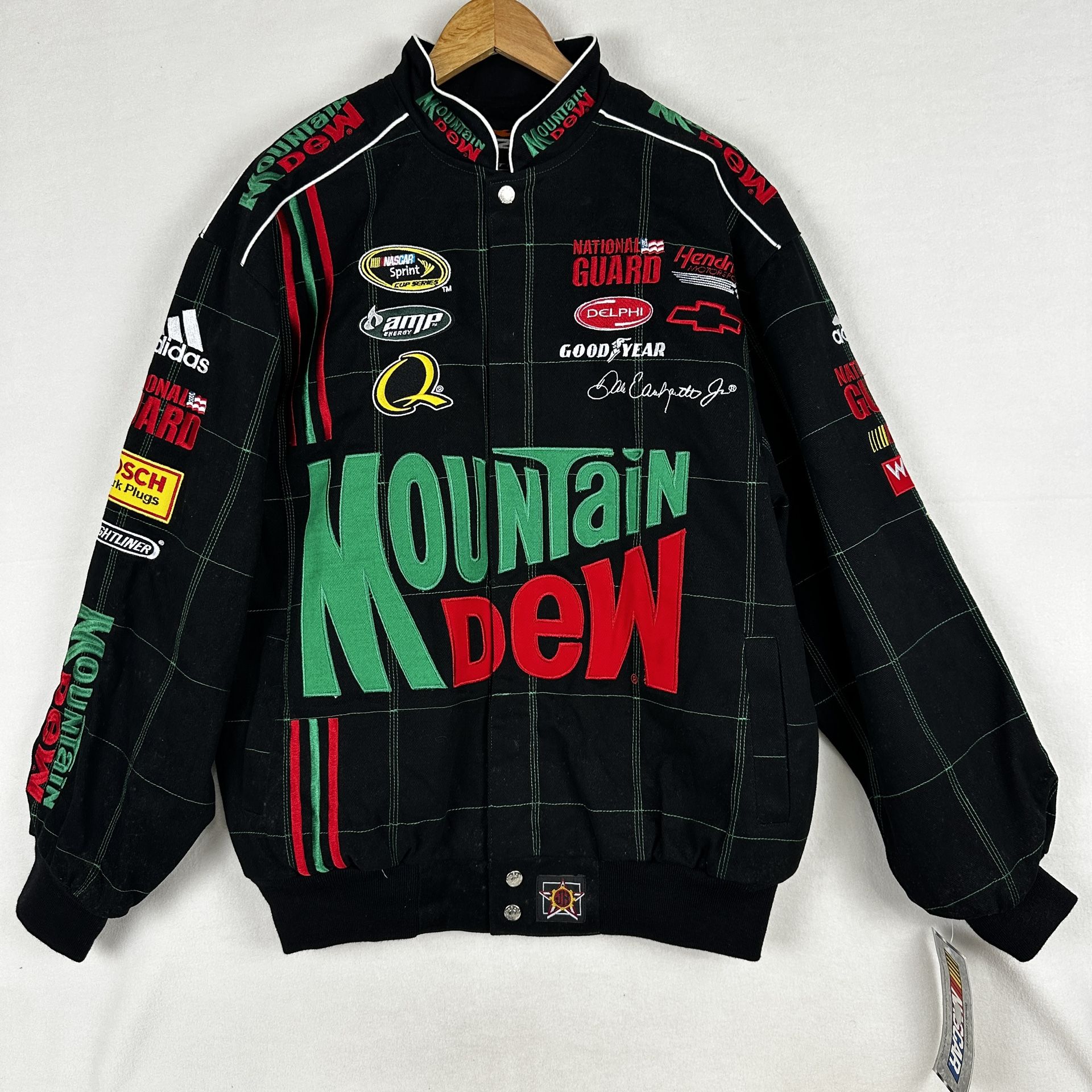 Dale Earnhardt Jr. JR Nation NASCAR Racing Mountain Dew Jacket Size Medium NWT