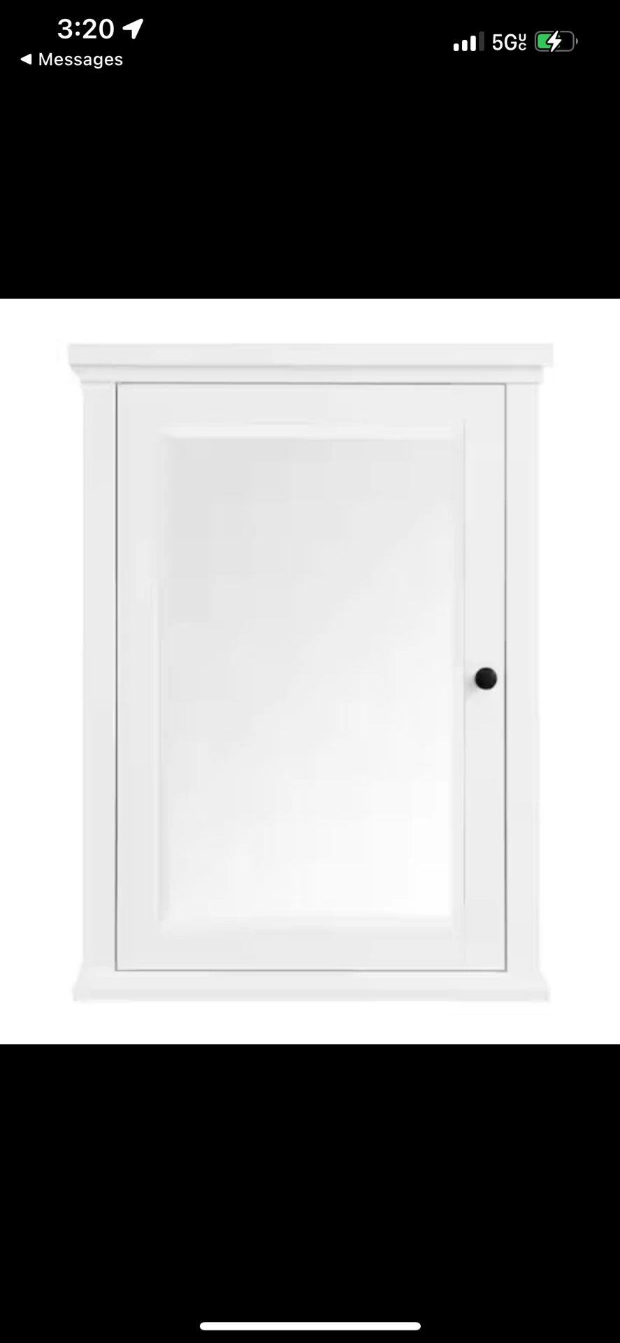 Home Decorators 19112-MC24-WT Merryfield 24" W x 32" H Medicine Cabinet w/Mirror