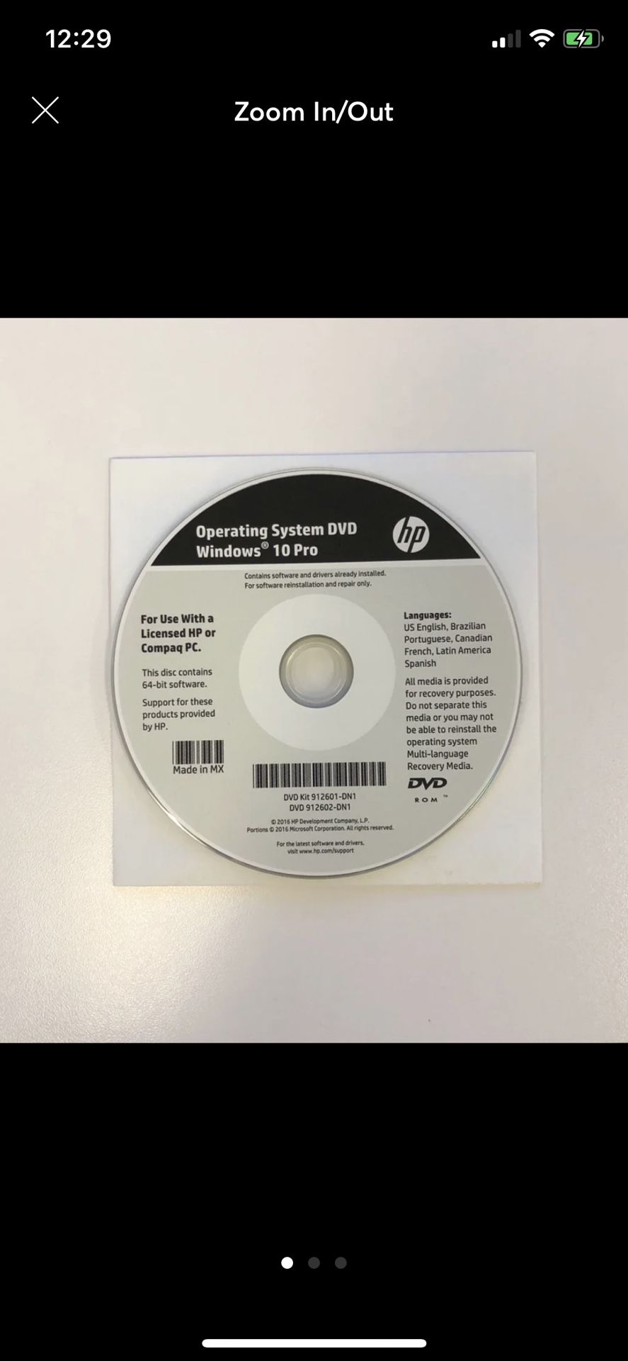 Windows 10 64bit Operating System CD