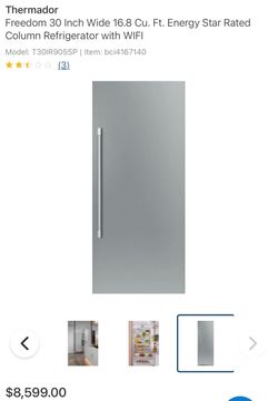 Thermador Freedom 30 inch Wide 16.8 Cu. Ft Energy Star Rated Column Refrigerator with WIFI