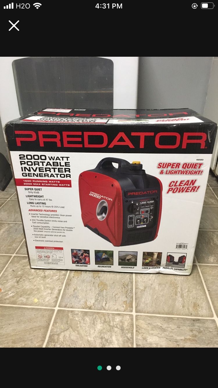 Predator inverter generator. Normally goes for $700. It’s in Newburgh NY