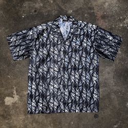 Vintage Fire Skull Button Up Shirt 