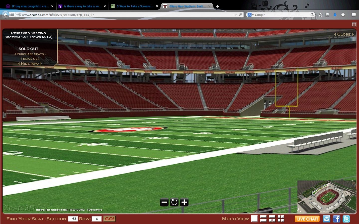 2 Amazing Lower Level Seats! Sf 49ers Vs Houston Texans