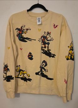 Disney Parks Mickey Friends Halloween Pullover Crewneck Sweatshirt  Size Medium