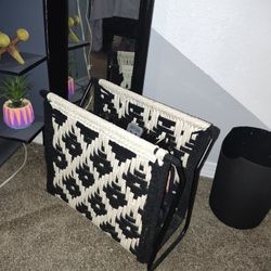 Handwoven Macrame Magazine Rack