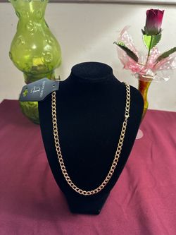 Cuban Chain Necklace in ION Plated YG Stainless Steel 22 Inches