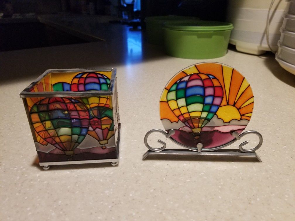 Stained Glass Candle Holders