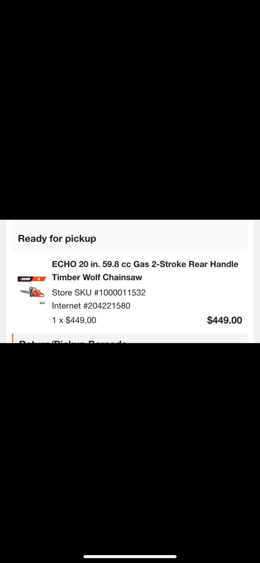 ECHO 2-stroke Chain Saw Brand New !!!! 