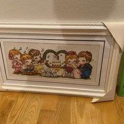 Frame with Cartoon Fabric Art Included