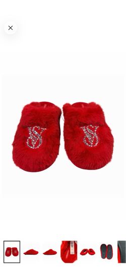 Victoria's Secret Fuzzy Slippers Red