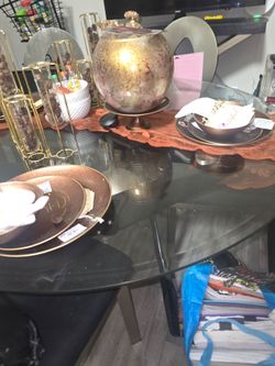 Round Glass Top Dining Table