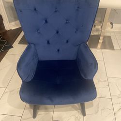 Mid-century Modern Button-tufted Velvet Accent Chair Wingback chair