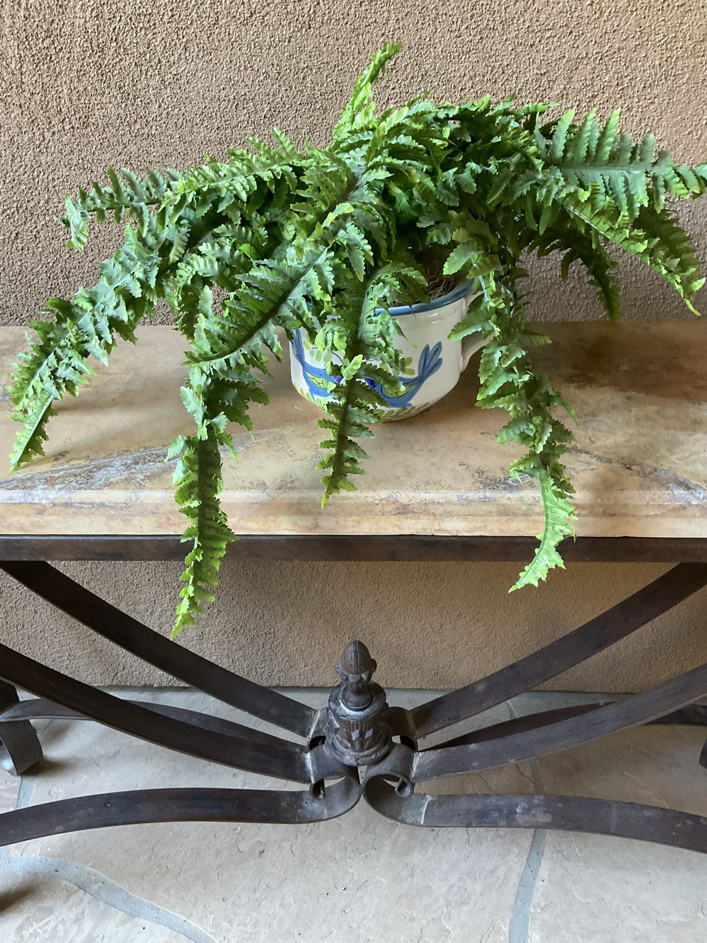 Artificial Fern In Ceramic Pot