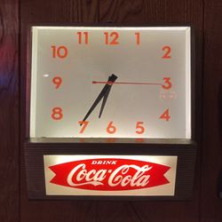 Vintage 1960’s Coca Cola Light Up Clock 100% Original Wow!