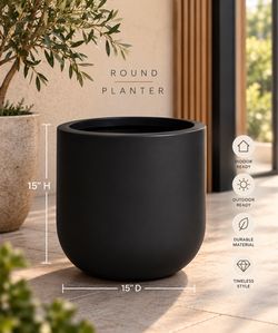 Fiberglass Round Planter