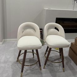 NEW - Swivel Counter Stools with Backs set of 4