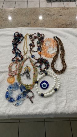 13 beaded necklaces