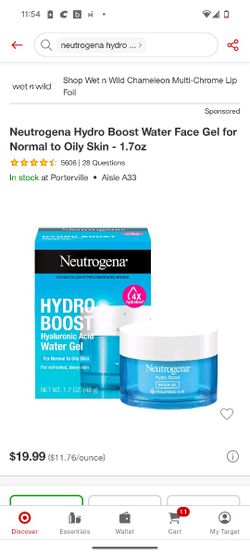 Neutrogena Hydro Boost Water Gel with Signature Fragrance, Hyaluronic Acid Face Moisturizer for Normal to Oily Skin, Delivers Hydration for Refreshed,