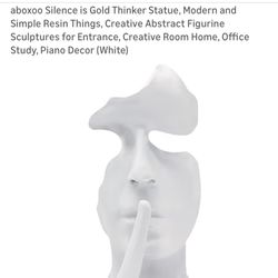 Silence Is Golden Thinker Statue 