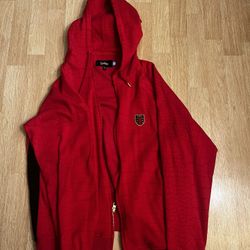Red Cookies Zip Hoodie Large 