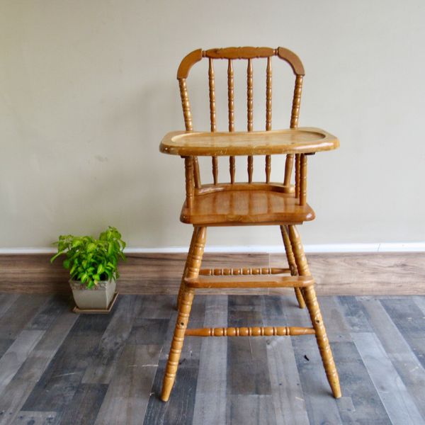 Antique High Chair Wood Solid Spindles With Tray Vintage 1980s Jenny Antique High Chair Wood Solid Spindles With Tray Vintage 1980s Jenny Lind Child S This Little Has So Much Charm Would Look Great