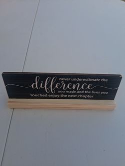 Inspirational Wooden Sign – “Never Underestimate…”