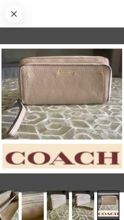 Coach Campbell Double Zip Leather Wallet (Style F50075)