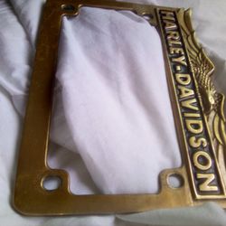 Solid Brass  HARLEY DAVIDSON Plate Frame