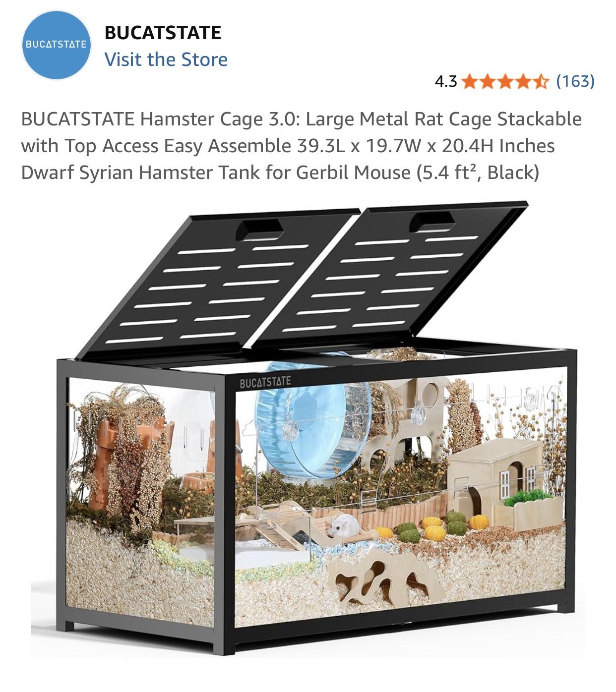 BUCASTATE 3.0 Hamster Enclosure