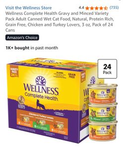 Wellness Complete Health Wet Cat Food Variety Pack 24ct