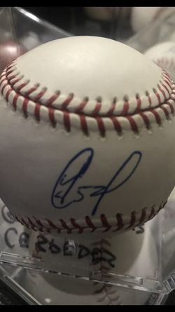 Autographed Yoenis Cespedes ROMLB baseball