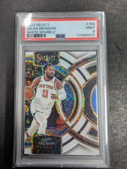 2023 Select Jalen Brunson White Sparkle PSA 9