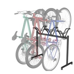 Sttoraboks Adjustable Bicycle Parking Rack with Hook, Storage Max Tire Width 2.5”, Black(3 Bicycle)=Q2-442