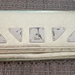 Gold patent leather wallet or clutch 
