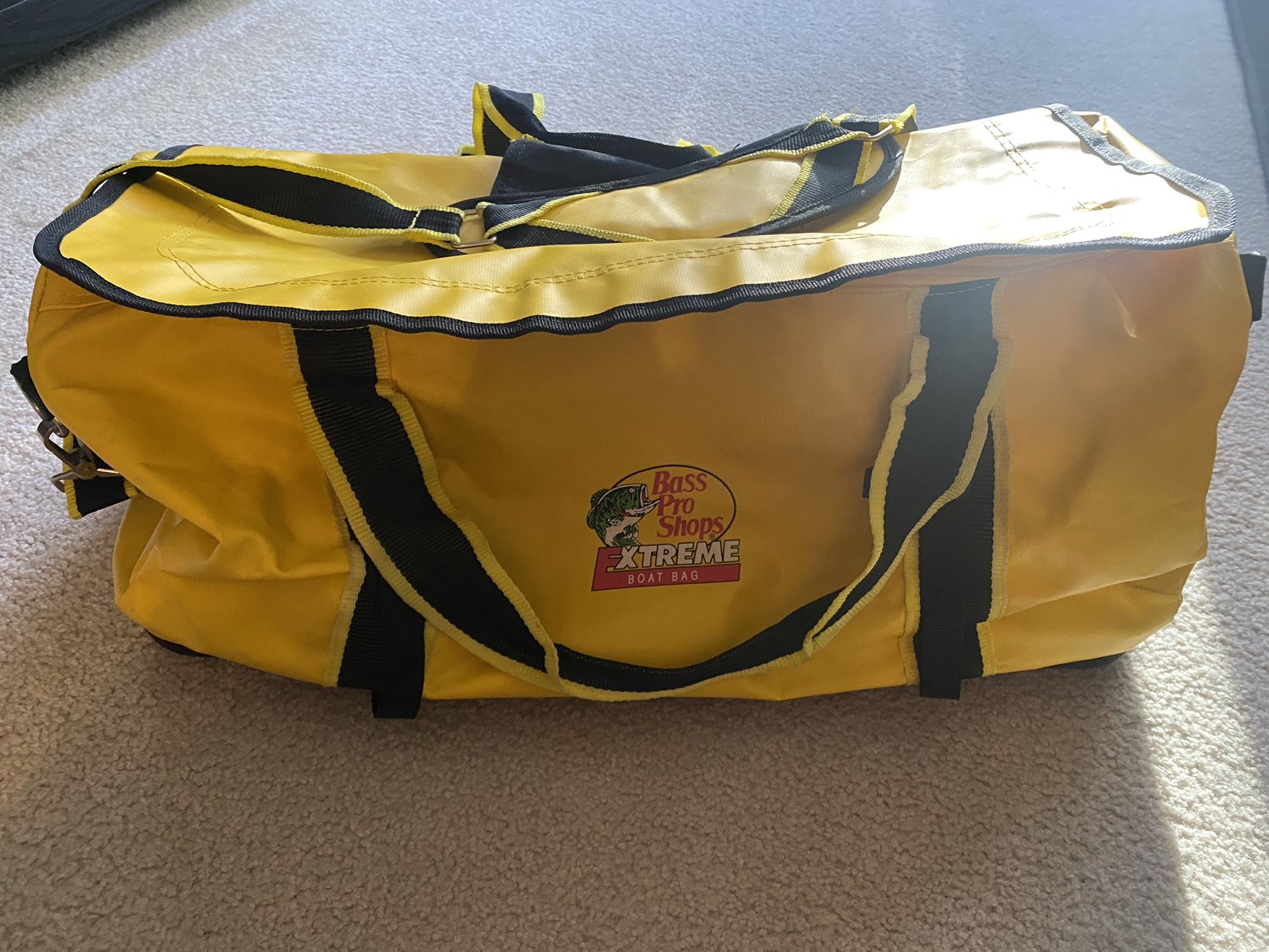Bass Pro Shops Yellow Waterproof Extreme Boat Bag Large 24x12x12”