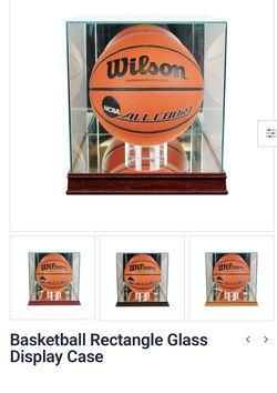 Cherry Wood and Glass Basketball Display Case New In Box