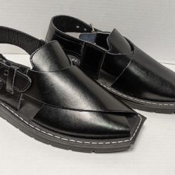 NEW Peshawari Leather HandMade Sandal/Flip Flop/Chappal With Border Lining Size 11