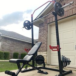 Squat Rack Weights Bench And Bar