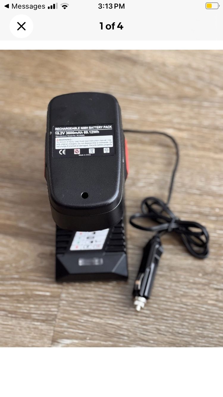 for Ryobi 18V Battery Cigarette Lighter Plug Charger