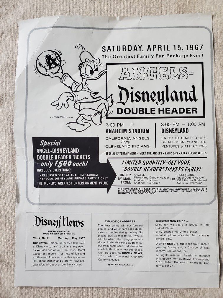 Disney News Magazine Cover Spring 1967