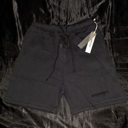 Fear Of God Essentials Stretch Limo Sweat Shorts, Black, Size Medium