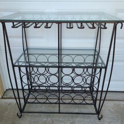 Heavy wine rack server glass holder