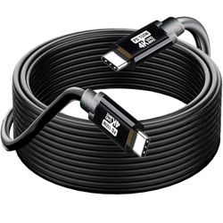USB TYPE C to C Cable 40FT, 4K60HZ GEN2x2(Data usb2.0),TYPE C Video Output From USB3.2/ USB4.0 (NOT 100% Fast Charging) & Sync for Xreal MacBook Pro i