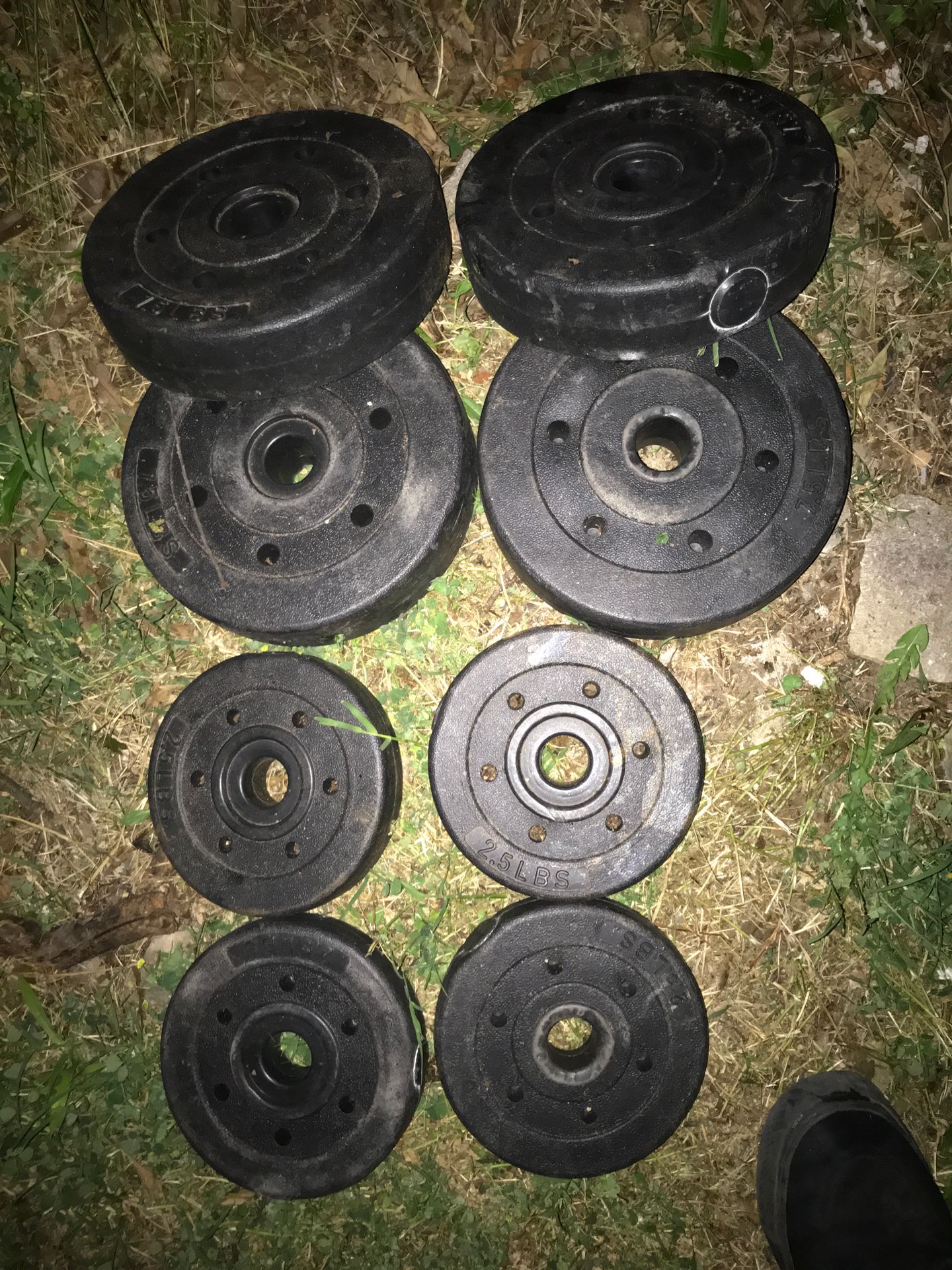 Free weights for dumbbells