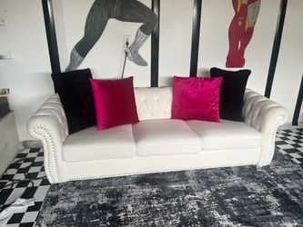 Cream sofa